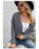 Chunky Knit Chill Cardigan in Navy Blue