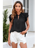 Layered Bliss Black Tie Blouse