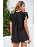 Layered Bliss Black Tie Blouse