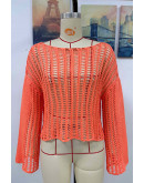 Antonia Coral Crochet Coverup Top