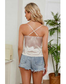 Gold Satin Strappy Cami 