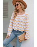 Wavy Knit Pullover