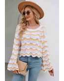 Wavy Knit Pullover