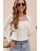 Layered Diamond Knit Set in Apricot