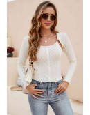 Layered Diamond Knit Set in Apricot