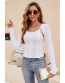 Layered Diamond Knit Set in White