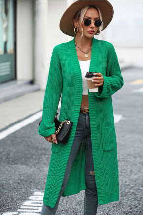 Casual Aura Wrap Cardigan in Green