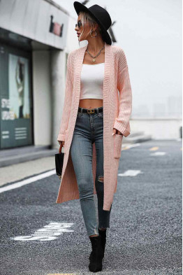 Casual Aura Wrap Cardigan in Pink