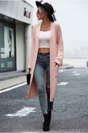 Casual Aura Wrap Cardigan in Pink