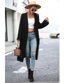 Casual Aura Wrap Cardigan in Black
