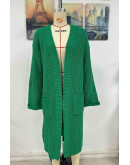 Casual Aura Wrap Cardigan in Green