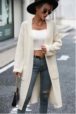 Casual Aura Wrap Cardigan in Cream
