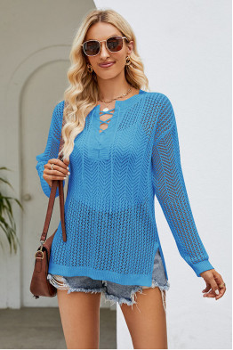 Weekend Mesh Mood Sky Blue Top
