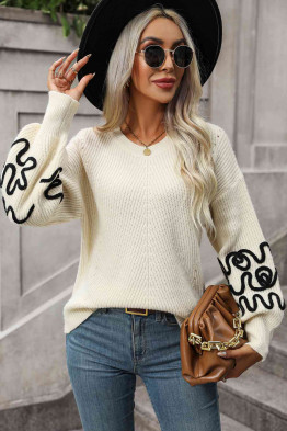 Abstract Sleeve Knitwear