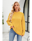 Essential Cable Knit Yellow Sweater