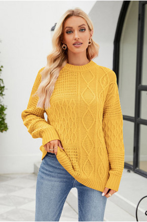 Essential Cable Knit Yellow Sweater