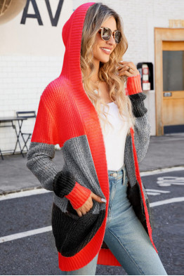 The Off-Duty Knit Red Cardigan