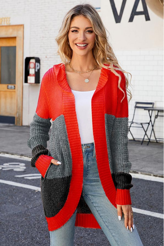 The Off-Duty Knit Red Cardigan