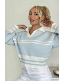 Icy Varsity Knit Sweater