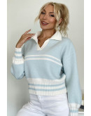 Icy Varsity Knit Sweater