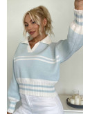 Icy Varsity Knit Sweater