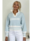 Icy Varsity Knit Sweater