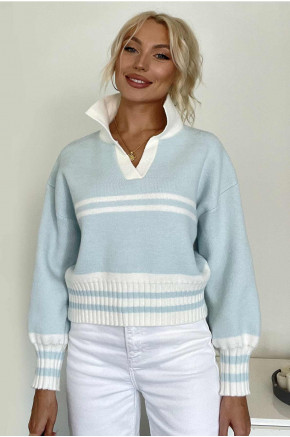 Icy Varsity Knit Sweater