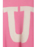 Varsity Letter Knit Pink Sweater
