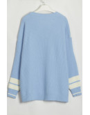 Varsity Letter Knit Skyblue Sweater