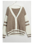 Asher Cozy Striped Sleeve Cardigan