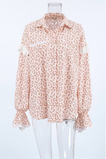 Liana Animal Print Oversized Shirt