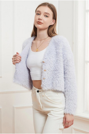 Giulia Faux Fur Crop Top