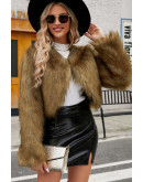 Luxe Faux Fur Cropped Jacket