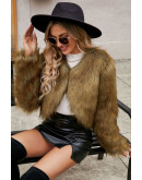 Luxe Faux Fur Cropped Jacket