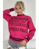 Queen of Hearts Pink Sweater