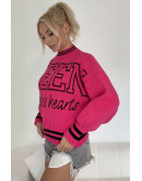 Queen of Hearts Pink Sweater