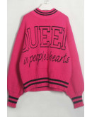 Queen of Hearts Pink Sweater