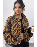 Leopard Print Warm Fleece Jacket