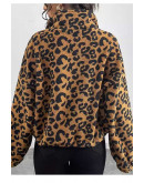 Leopard Print Warm Fleece Jacket