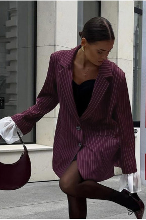 Plumline Pinstripe Statement Blazer