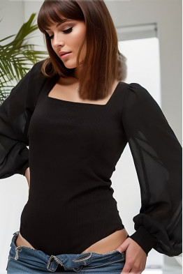 Aria Black Bodysuit