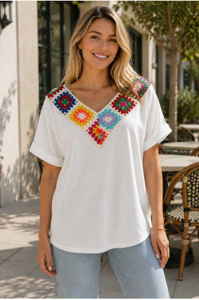 Sunny Thread Crochet Tee