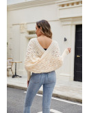 Wrap Me Leaf Knit in Apricot