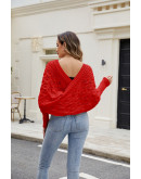 Wrap Me Leaf Knit in Red