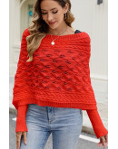 Wrap Me Leaf Knit in Red