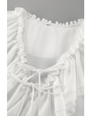 Elodie Ruffle Sheer Blouse