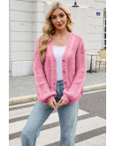 Comfy Streetwear Pink Cardigan
