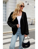 Comfy Streetwear Black Cardigan