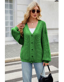 Comfy Streetwear Green Cardigan