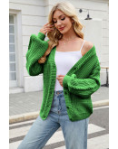 Comfy Streetwear Green Cardigan